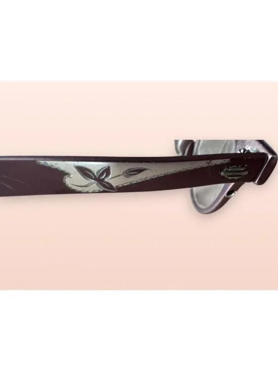 Vintage 1950s Art-Craft Aluminum Cat Eye Glasses – Frames with Floral Inlay - Picture 9 of 10
